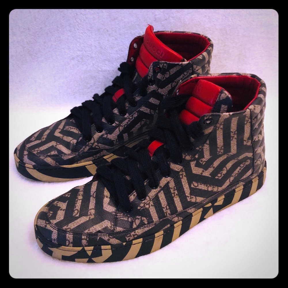 *SOLD* Gucci GG Caleido High Top Sneakers RARE - Picture 1 of 6